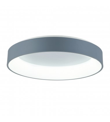  Arenal LED Drum Shade Flush Mount With Gray & White Finish (7103C24-1-167) - CWI