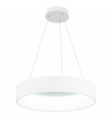  Arenal LED Drum Shade Pendant With White Finish (7103P18-1-104) - CWI