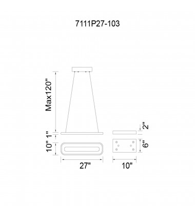  Capel LED Island Chandelier With White Finish (7111P27-103) - CWI