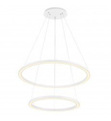  Chalice LED Chandelier With White Finish (7112P24-103) - CWI