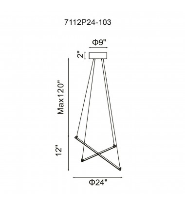  Chalice LED Chandelier With White Finish (7112P24-103) - CWI