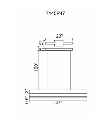  Krista LED Chandelier With Satin White Finish (7145P47-1-266-RC) - CWI