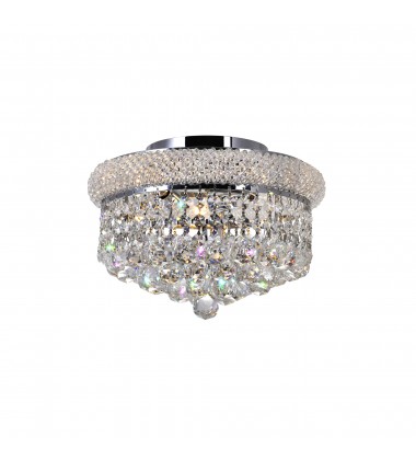 Empire 3 Light Flush Mount With Chrome Finish (8001C12C) - CWI Empire 3 Light Flush Mount With Chrome Finish (8001C12C) - CWI