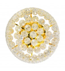  Empire 3 Light Flush Mount With Gold Finish (8001C12G) - CWI