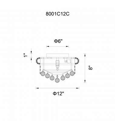 Empire 3 Light Flush Mount With Gold Finish (8001C12G) - CWI Empire 3 Light Flush Mount With Gold Finish (8001C12G) - CWI