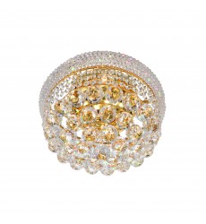  Empire 4 Light Flush Mount With Gold Finish (8001C14G) - CWI
