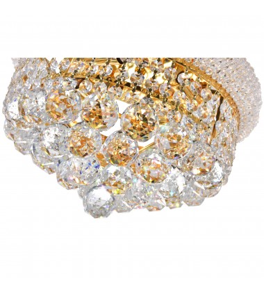 Empire 4 Light Flush Mount With Gold Finish (8001C14G) - CWI Empire 4 Light Flush Mount With Gold Finish (8001C14G) - CWI