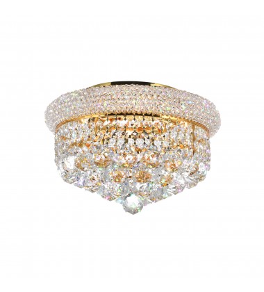 Empire 4 Light Flush Mount With Gold Finish (8001C14G) - CWI Empire 4 Light Flush Mount With Gold Finish (8001C14G) - CWI
