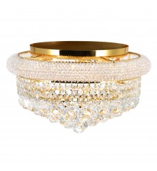 Empire 5 Light Flush Mount With Gold Finish (8001C18G) - CWI