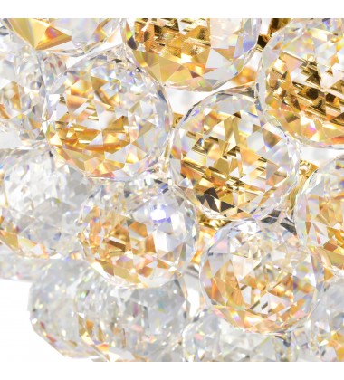 Empire 5 Light Flush Mount With Gold Finish (8001C18G) - CWI Empire 5 Light Flush Mount With Gold Finish (8001C18G) - CWI
