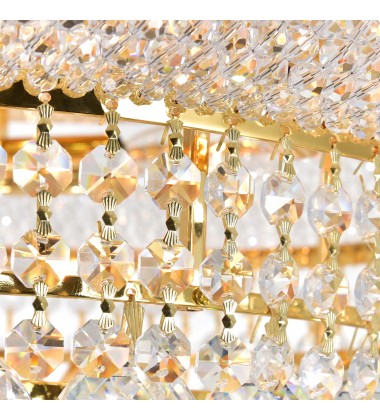Empire 5 Light Flush Mount With Gold Finish (8001C18G) - CWI Empire 5 Light Flush Mount With Gold Finish (8001C18G) - CWI