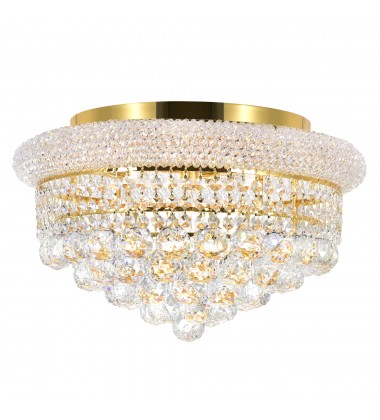 Empire 5 Light Flush Mount With Gold Finish (8001C18G) - CWI Empire 5 Light Flush Mount With Gold Finish (8001C18G) - CWI