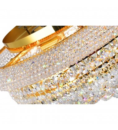  Empire 8 Light Flush Mount With Gold Finish (8001C20G) - CWI