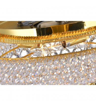  Empire 8 Light Flush Mount With Gold Finish (8001C20G) - CWI