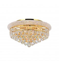  Empire 8 Light Flush Mount With Gold Finish (8001C20G) - CWI