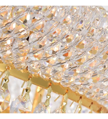 Empire 13 Light Flush Mount With Gold Finish (8001C24G) - CWI Empire 13 Light Flush Mount With Gold Finish (8001C24G) - CWI