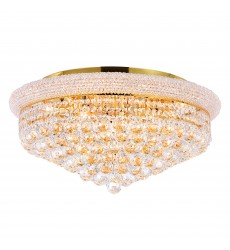  Empire 13 Light Flush Mount With Gold Finish (8001C24G) - CWI