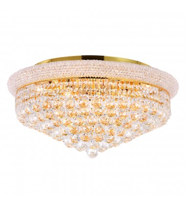 Empire 13 Light Flush Mount With Gold Finish (8001C24G) - CWI Empire 13 Light Flush Mount With Gold Finish (8001C24G) - CWI