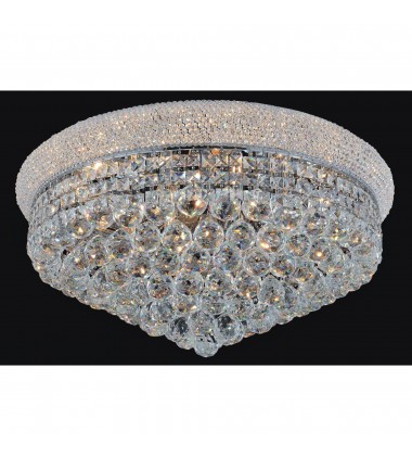 Empire 15 Light Flush Mount With Chrome Finish (8001C28C) - CWI Empire 15 Light Flush Mount With Chrome Finish (8001C28C) - CWI