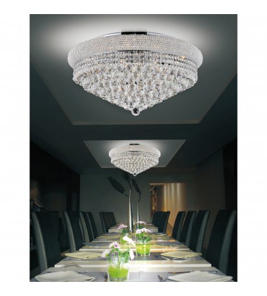 Empire 20 Light Flush Mount With Chrome Finish (8001C36C) - CWI Empire 20 Light Flush Mount With Chrome Finish (8001C36C) - CWI