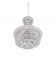  Empire 6 Light Chandelier With Chrome Finish (8001P14C) - CWI
