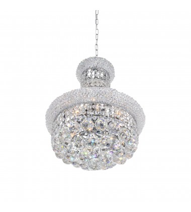  Empire 6 Light Chandelier With Chrome Finish (8001P14C) - CWI