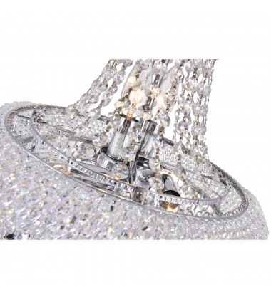  Empire 6 Light Chandelier With Chrome Finish (8001P14C) - CWI