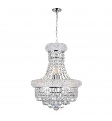 Empire 6 Light Chandelier With Chrome Finish (8001P14C) - CWI