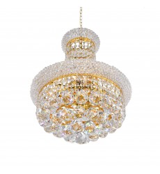  Empire 6 Light Chandelier With Gold Finish (8001P14G) - CWI
