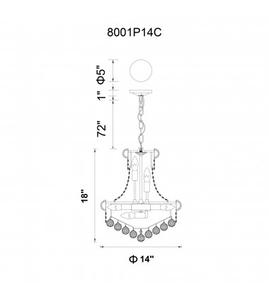 Empire 6 Light Chandelier With Gold Finish (8001P14G) - CWI Empire 6 Light Chandelier With Gold Finish (8001P14G) - CWI