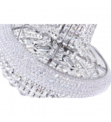  Empire 8 Light Down Chandelier With Chrome Finish (8001P18C) - CWI