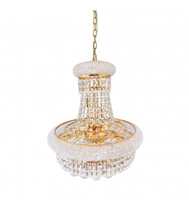 Empire 8 Light Down Chandelier With Gold Finish (8001P18G) - CWI Empire 8 Light Down Chandelier With Gold Finish (8001P18G) - CWI