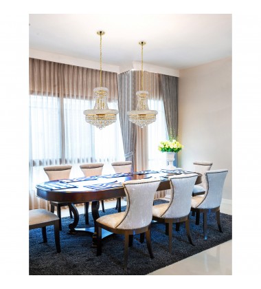 Empire 8 Light Down Chandelier With Gold Finish (8001P18G) - CWI Empire 8 Light Down Chandelier With Gold Finish (8001P18G) - CWI