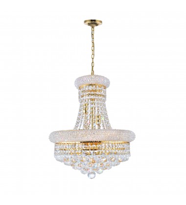 Empire 8 Light Down Chandelier With Gold Finish (8001P18G) - CWI Empire 8 Light Down Chandelier With Gold Finish (8001P18G) - CWI