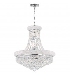  Empire 14 Light Down Chandelier With Chrome Finish (8001P20C) - CWI