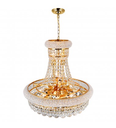  Empire 14 Light Down Chandelier With Gold Finish (8001P20G) - CWI