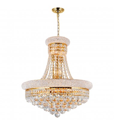 Empire 14 Light Down Chandelier With Gold Finish (8001P20G) - CWI