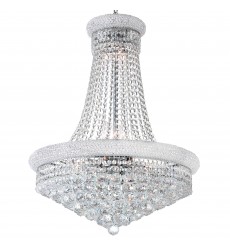  Empire 17 Light Down Chandelier With Chrome Finish (8001P24C) - CWI