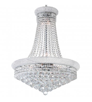 Empire 17 Light Down Chandelier With Chrome Finish (8001P24C) - CWI Empire 17 Light Down Chandelier With Chrome Finish (8001P24C) - CWI