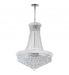  Empire 17 Light Down Chandelier With Chrome Finish (8001P24C) - CWI