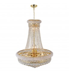  Empire 17 Light Down Chandelier With Gold Finish (8001P24G) - CWI