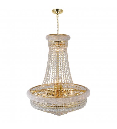 Empire 17 Light Down Chandelier With Gold Finish (8001P24G) - CWI Empire 17 Light Down Chandelier With Gold Finish (8001P24G) - CWI