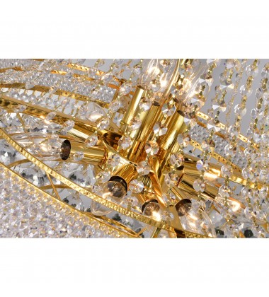 Empire 17 Light Down Chandelier With Gold Finish (8001P24G) - CWI Empire 17 Light Down Chandelier With Gold Finish (8001P24G) - CWI