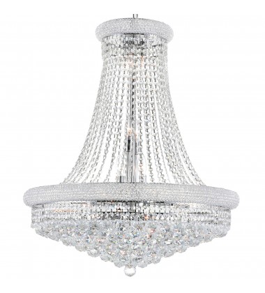 Empire 18 Light Down Chandelier With Chrome Finish (8001P28C) - CWI Empire 18 Light Down Chandelier With Chrome Finish (8001P28C) - CWI