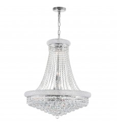  Empire 18 Light Down Chandelier With Chrome Finish (8001P28C) - CWI