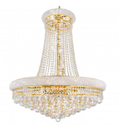 Empire 18 Light Down Chandelier With Gold Finish (8001P28G) - CWI Empire 18 Light Down Chandelier With Gold Finish (8001P28G) - CWI