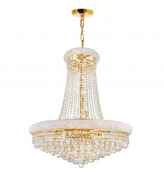  Empire 18 Light Down Chandelier With Gold Finish (8001P28G) - CWI