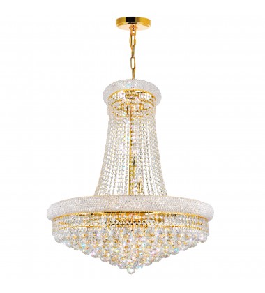 Empire 18 Light Down Chandelier With Gold Finish (8001P28G) - CWI Empire 18 Light Down Chandelier With Gold Finish (8001P28G) - CWI