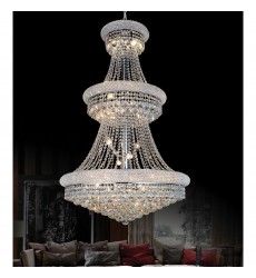  Empire 32 Light Down Chandelier With Chrome Finish (8001P30C) - CWI