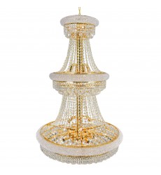  Empire 32 Light Down Chandelier With Gold Finish (8001P30G) - CWI